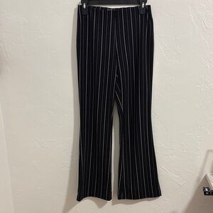 Maurices Black and White Striped Flare Pants